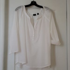 WESTBOUND WHITE 3 BUTTONS COTTON BLOUSE